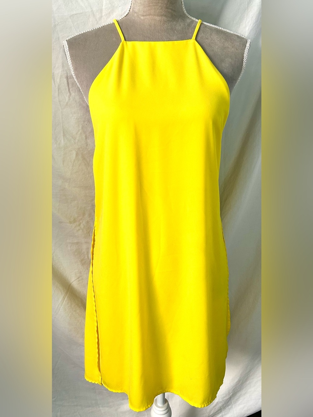 Show Me Your MuMu Bright Yellow Minimalist Mini Dress/Tunic, Size S